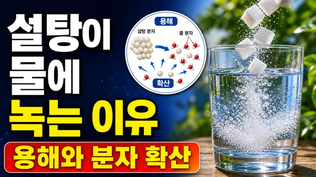 설탕이 물에 녹는 이유 용해와 분자 확산
