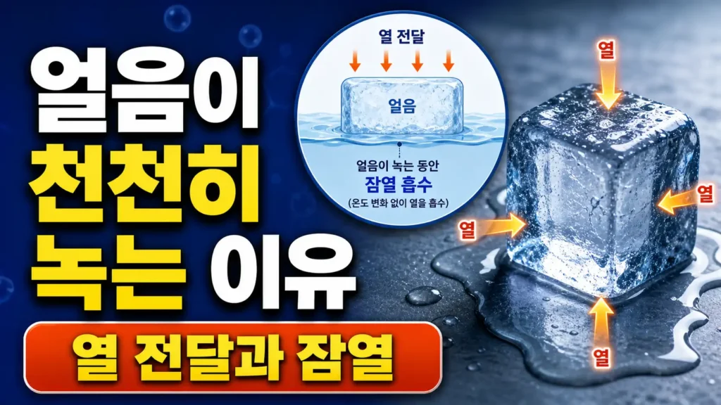 얼음이 천천히 녹는 이유 열 전달과 잠열