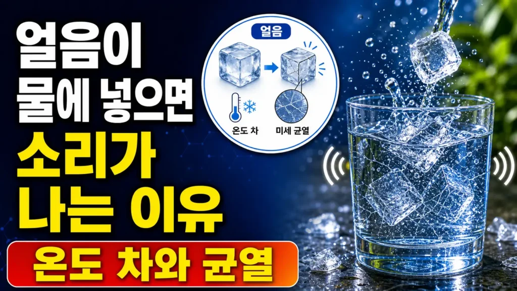 얼음이 물에 넣으면 소리가 나는 이유 온도 차이와 균열