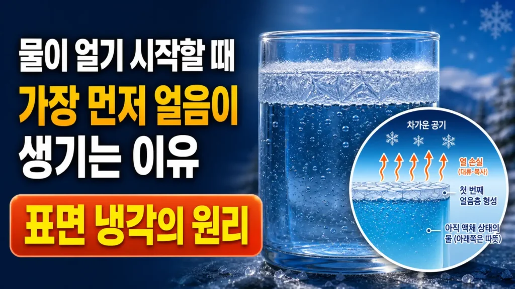 물이 얼기 시작할 때 가장 먼저 얼음이 생기는 이유