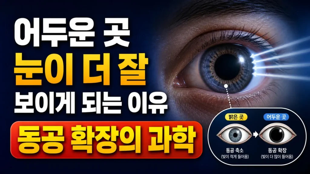 어두운 곳 눈이 더 잘 보이게 되는 이유: 동공 확장의 과학