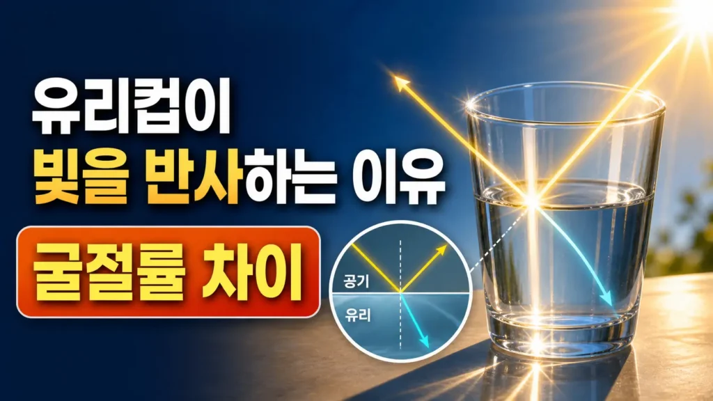 유리컵이 빛을 반사하는 이유 굴절률 차이