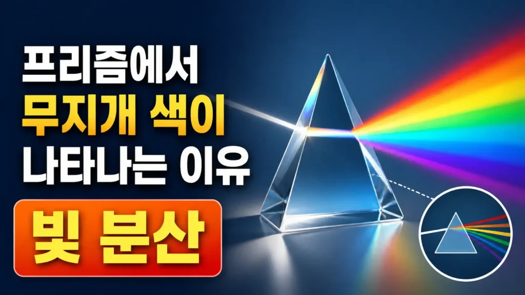 프리즘에서 무지개 색이 나타나는 이유 빛 분산