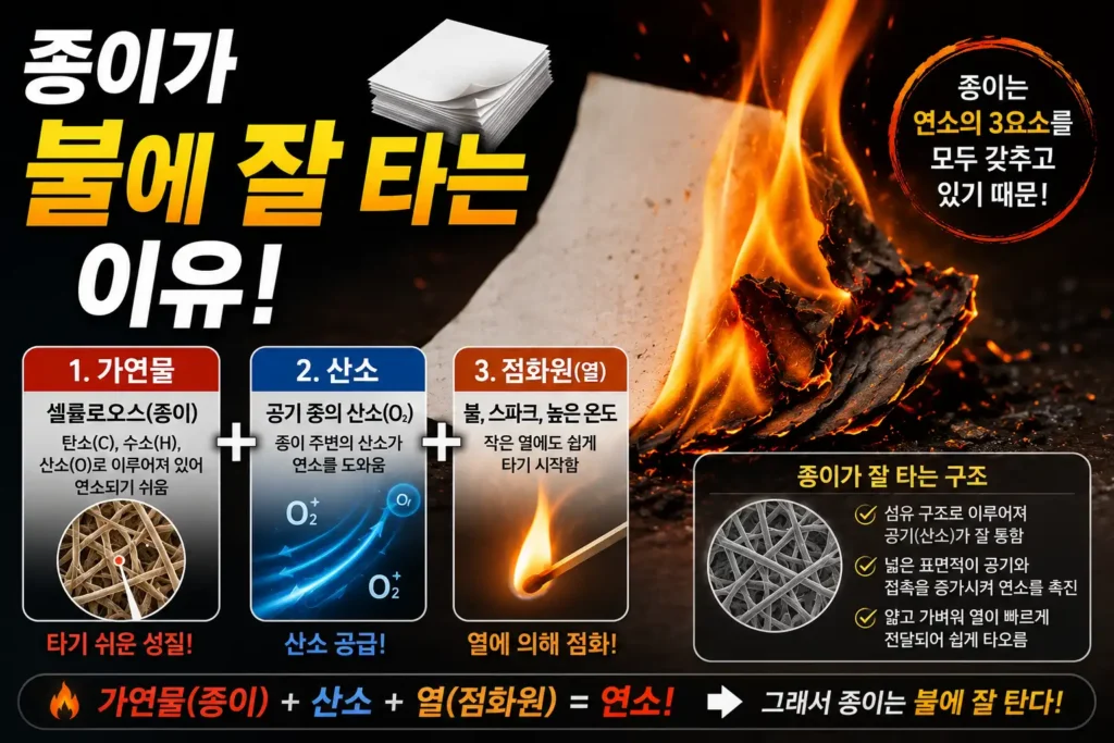 종이가 불에 잘 타는 이유
