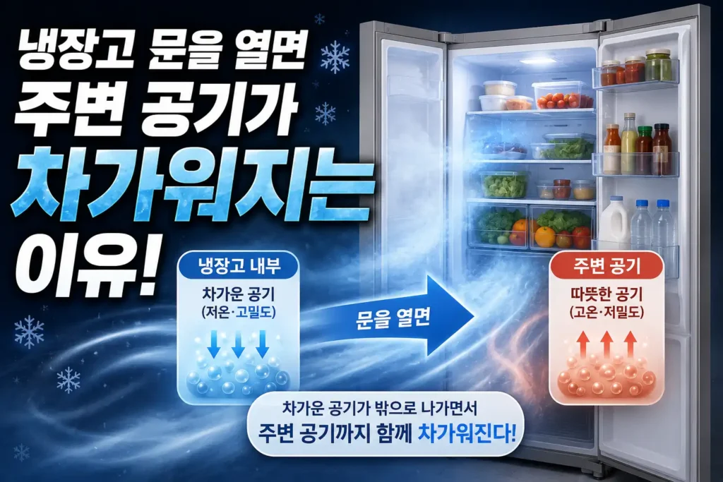 냉장고 문 열면 주변 공기가 차가워지는 이유