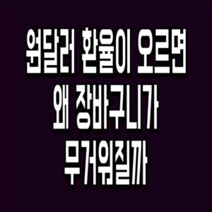 원달러 환율이 오르면 왜 장바구니가 무거워질까