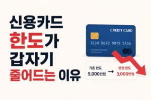 신용카드 한도가 갑자기 줄어드는 이유