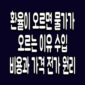 환율이 오르면 물가가 오르는 이유